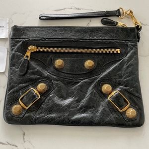 Black Balenciaga Giant 21 Flat Clutch - like new condition!